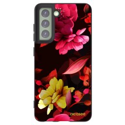 Fekete szilikon tok az alábbi mobiltelefonokra Samsung Galaxy S21 FE 5G - Dark Peonny