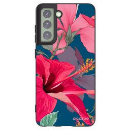 Fekete szilikon tok az alábbi mobiltelefonokra Samsung Galaxy S21 FE 5G - Hibiscus
