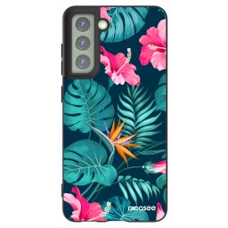Fekete szilikon tok az alábbi mobiltelefonokra Samsung Galaxy S21 FE 5G - Pink Monstera