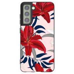 Fekete szilikon tok az alábbi mobiltelefonokra Samsung Galaxy S21 FE 5G - Red Lily