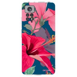 Átlátszó szilikon tok az alábbi mobiltelefonokra Xiaomi Redmi Note 11 - Hibiscus