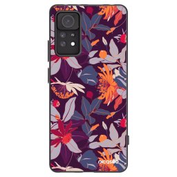 Fekete szilikon tok az alábbi mobiltelefonokra Xiaomi Redmi Note 11 Pro 5G - Purple Leaf