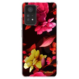 Átlátszó szilikon tok az alábbi mobiltelefonokra Xiaomi Redmi Note 11 Pro 5G - Dark Peonny