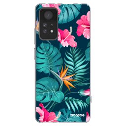 Átlátszó szilikon tok az alábbi mobiltelefonokra Xiaomi Redmi Note 11 Pro 5G - Pink Monstera