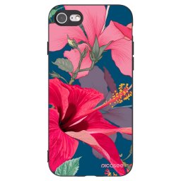 Fekete szilikon tok az alábbi mobiltelefonokra Apple iPhone SE 2022 - Hibiscus
