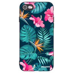 Fekete szilikon tok az alábbi mobiltelefonokra Apple iPhone SE 2022 - Pink Monstera