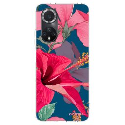 Átlátszó szilikon tok az alábbi mobiltelefonokra Huawei Nova 9 SE - Hibiscus