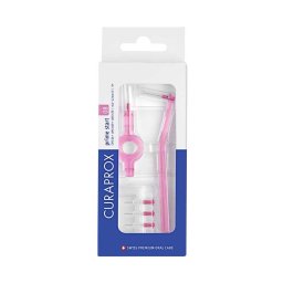 Curaprox CPS 08 Prime Start rózsaszín fogköztisztító kefe nyéllel 5x
