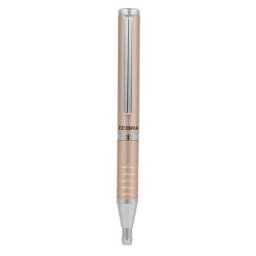 ZEBRA Golyóstoll, 0,24 mm, teleszkópos, rose gold színű tolltest, ZEBRA "SL-F1", kék