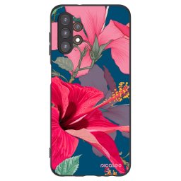 Fekete szilikon tok az alábbi mobiltelefonokra Samsung Galaxy A13 4G A135 - Hibiscus