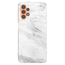 Átlátszó szilikon tok az alábbi mobiltelefonokra Samsung Galaxy A13 4G A135 - White marble