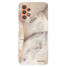 Átlátszó szilikon tok az alábbi mobiltelefonokra Samsung Galaxy A13 4G A135 - Cream marble