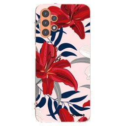 Átlátszó szilikon tok az alábbi mobiltelefonokra Samsung Galaxy A13 4G A135 - Red Lily