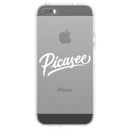 Átlátszó szilikon tok az alábbi mobiltelefonokra Apple iPhone 5/5S/SE - Picasee - old logo - white