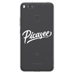 Átlátszó szilikon tok az alábbi mobiltelefonokra Xiaomi Mi A1 Global - Picasee - old logo - white