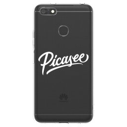 Átlátszó szilikon tok az alábbi mobiltelefonokra Huawei P9 Lite Mini - Picasee - old logo - white