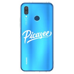 Átlátszó szilikon tok az alábbi mobiltelefonokra Huawei P20 Lite - Picasee - old logo - white