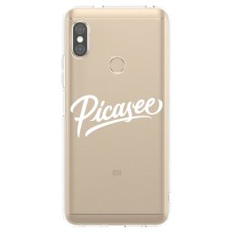 Átlátszó szilikon tok az alábbi mobiltelefonokra Xiaomi Redmi Note 5 Global - Picasee - old logo - white