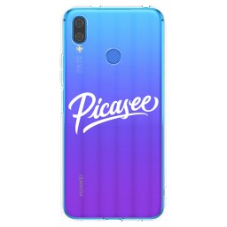 Átlátszó szilikon tok az alábbi mobiltelefonokra Huawei Nova 3i - Picasee - old logo - white