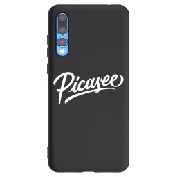 Fekete szilikon tok az alábbi mobiltelefonokra Huawei P20 Pro - Picasee - old logo - white