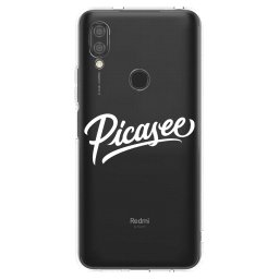 Átlátszó szilikon tok az alábbi mobiltelefonokra Xiaomi Redmi 7 - Picasee - old logo - white