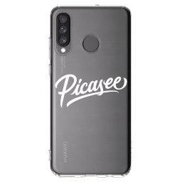 Átlátszó szilikon tok az alábbi mobiltelefonokra Huawei P30 Lite - Picasee - old logo - white