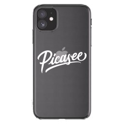 Átlátszó szilikon tok az alábbi mobiltelefonokra Apple iPhone 11 - Picasee - old logo - white