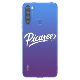 Átlátszó szilikon tok az alábbi mobiltelefonokra Xiaomi Redmi Note 8T - Picasee - old logo - white