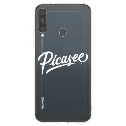 Átlátszó szilikon tok az alábbi mobiltelefonokra Huawei P40 Lite E - Picasee - old logo - white