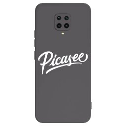 Fekete szilikon tok az alábbi mobiltelefonokra Xiaomi Redmi Note 9 Pro - Picasee - old logo - white