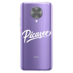 Átlátszó szilikon tok az alábbi mobiltelefonokra Xiaomi Poco F2 Pro - Picasee - old logo - white
