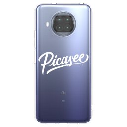Átlátszó szilikon tok az alábbi mobiltelefonokra Xiaomi Mi 10T Lite - Picasee - old logo - white