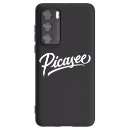 Fekete szilikon tok az alábbi mobiltelefonokra Huawei P40 - Picasee - old logo - white
