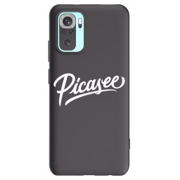 Fekete szilikon tok az alábbi mobiltelefonokra Xiaomi Redmi Note 10 Pro - Picasee - old logo - white