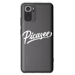 Átlátszó szilikon tok az alábbi mobiltelefonokra Xiaomi Redmi Note 10S - Picasee - old logo - white