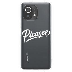 Átlátszó szilikon tok az alábbi mobiltelefonokra Xiaomi Mi 11 - Picasee - old logo - white