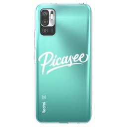 Átlátszó szilikon tok az alábbi mobiltelefonokra Xiaomi Redmi Note 10 5G - Picasee - old logo - white