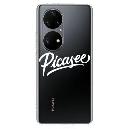 Átlátszó szilikon tok az alábbi mobiltelefonokra Huawei P50 - Picasee - old logo - white