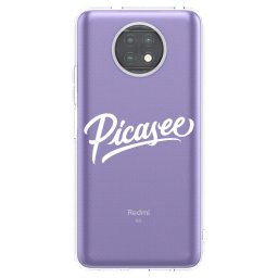 Átlátszó szilikon tok az alábbi mobiltelefonokra Xiaomi Redmi Note 9T - Picasee - old logo - white