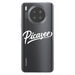 Átlátszó szilikon tok az alábbi mobiltelefonokra Huawei Nova 8i - Picasee - old logo - white