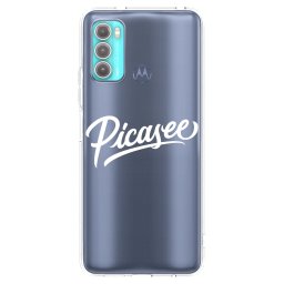 Átlátszó szilikon tok az alábbi mobiltelefonokra Motorola Moto G60 - Picasee - old logo - white