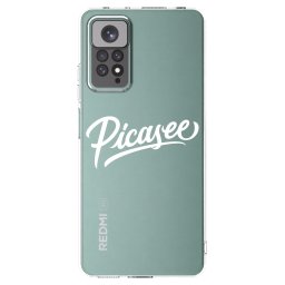 Átlátszó szilikon tok az alábbi mobiltelefonokra Xiaomi Redmi Note 11 - Picasee - old logo - white