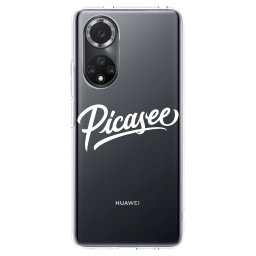 Átlátszó szilikon tok az alábbi mobiltelefonokra Huawei Nova 9 SE - Picasee - old logo - white
