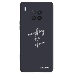 Fekete szilikon tok az alábbi mobiltelefonokra Honor 50 Lite - Everything is a choice