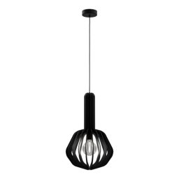 LED lámpa , függeszték , mennyezeti , E27 foglalat , fekete , 38 cm , EGLO , VELASCO , 900154