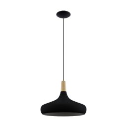 LED lámpa , függeszték , mennyezeti , E27 foglalat , fekete , EGLO , SABINAR , 900163