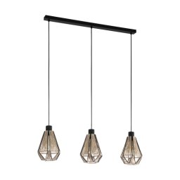 LED lámpa , függeszték , mennyezeti , 3xE27 foglalat , natúr , EGLO , ADWICKLE , 43777