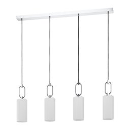 LED lámpa , függeszték , mennyezeti , 4xE27 foglalat , fehér , EGLO , MAJANA , 390129