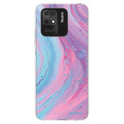 Átlátszó szilikon tok az alábbi mobiltelefonokra Xiaomi Redmi 10C - Pink liquid