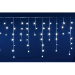 LED-es, sorolható fényfüggöny, jégcsap, 400 LED, 10m, hidegfehér